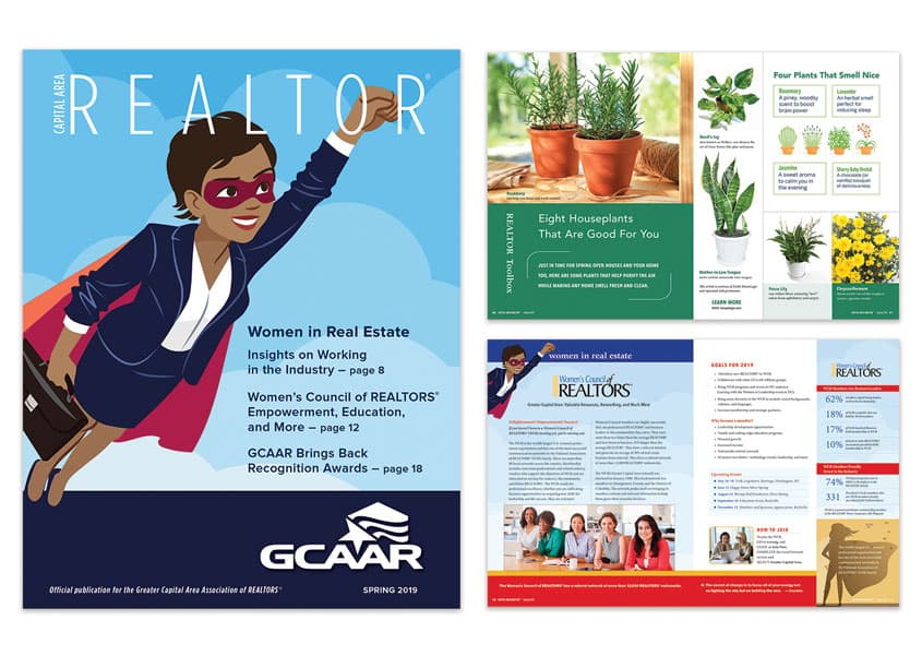 The Capital Area REALTOR, Spring 2018 — Publications & Newsletters design — by Uncommon Design, LLC — 2019 GDUSA award winner