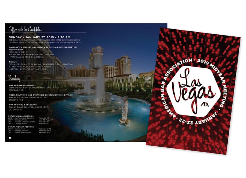 2019 ABA Midyear Meeting Program Book — Brochures & Collateral design — by American Bar Association — 2019 GDUSA award winner
