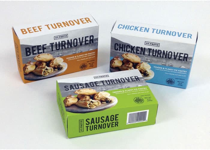 Mr. Pastie Turnovers Packaging