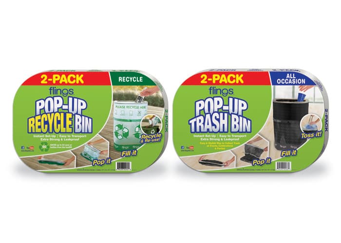 Flings 2-Pack Trash Bin Packaging for Target