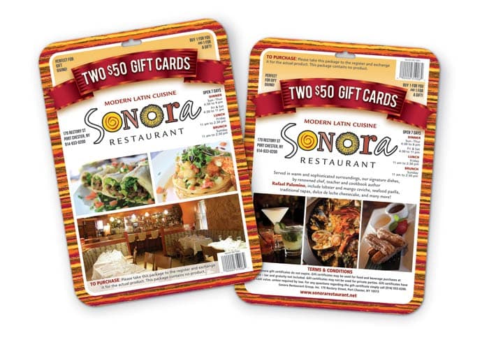 Sonora Restaurant Gift Card Pack for Costco