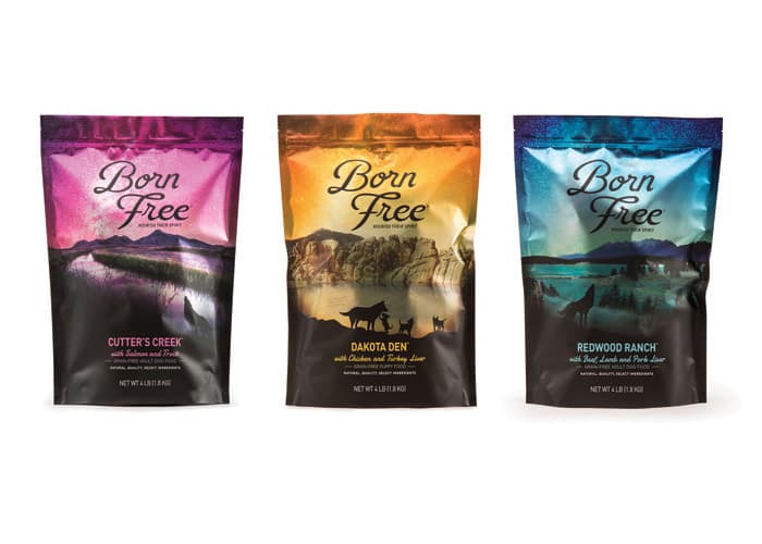 Born Free Dog Food Packaging
