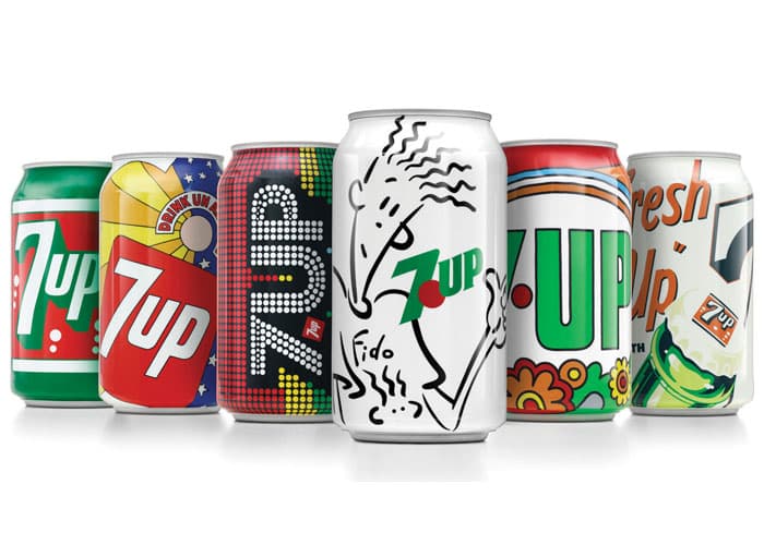 7Up Vintage Cans