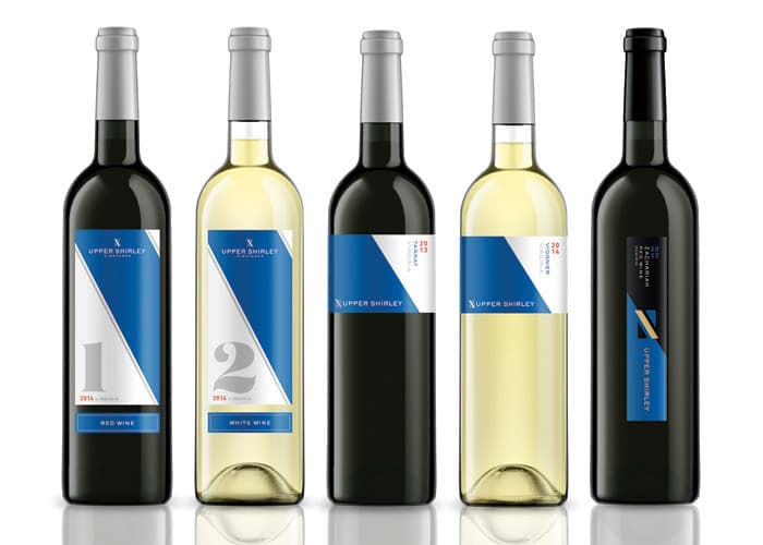 Upper Shirley Vineyards Label Design