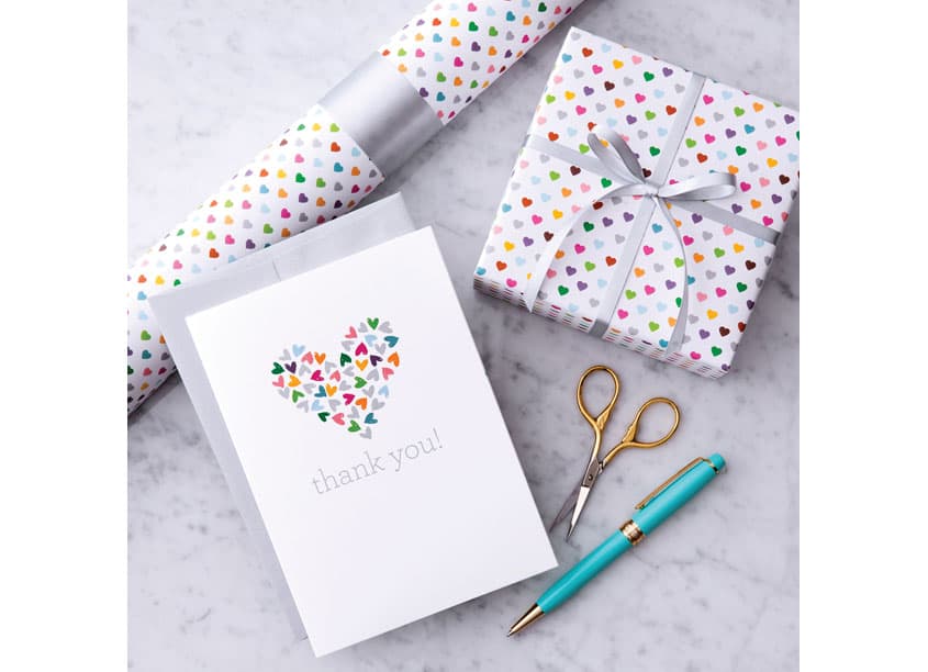 Colorful Hearts Giftwrap