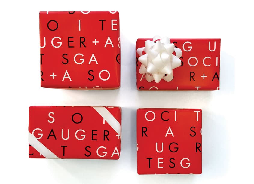 Gauger + Associates Gift Wrap — Promotions + Gifts design — by Gauger + Associates — 2018 GDUSA award winner