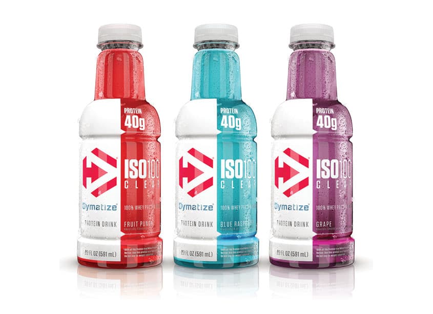 Dymatize ISO100 Clear RTD — Health & Wellness design — by Andon Guenther Design LLC — 2018 GDUSA award winner