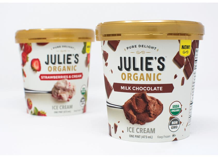 Julie’s Organic Ice Cream Packaging