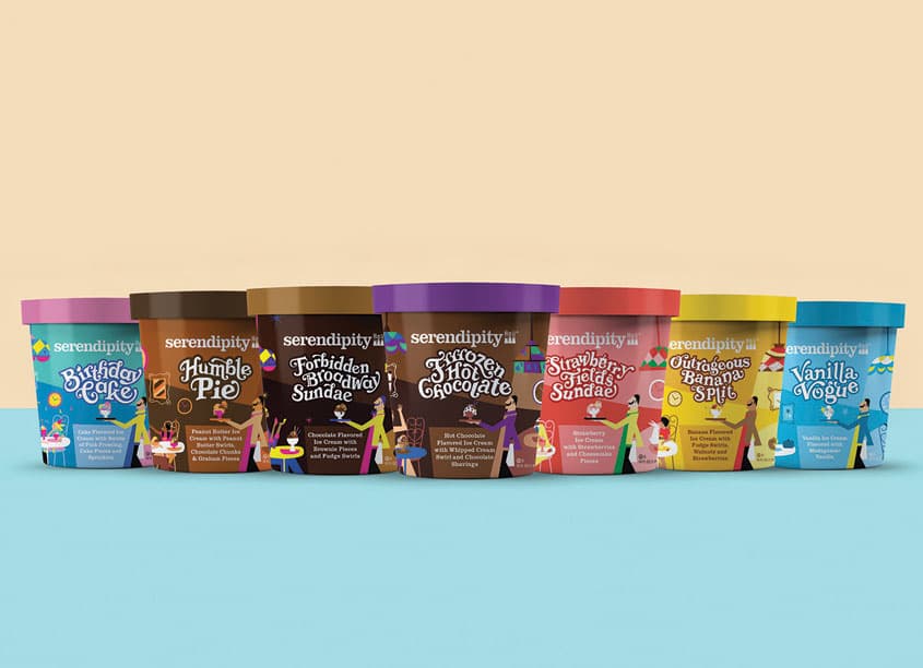 Serendipity Super Premium Ice Cream Package Design