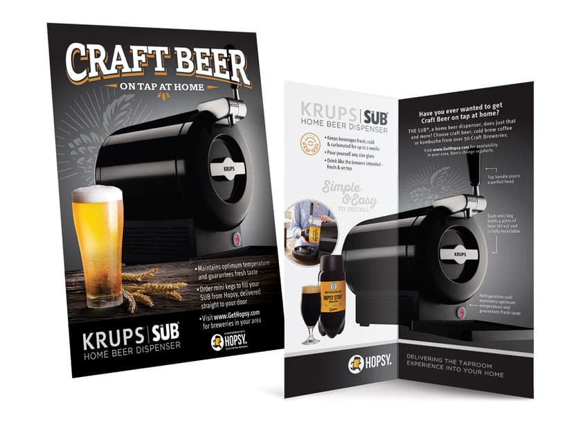 Krups Easel and In-Store Brochure