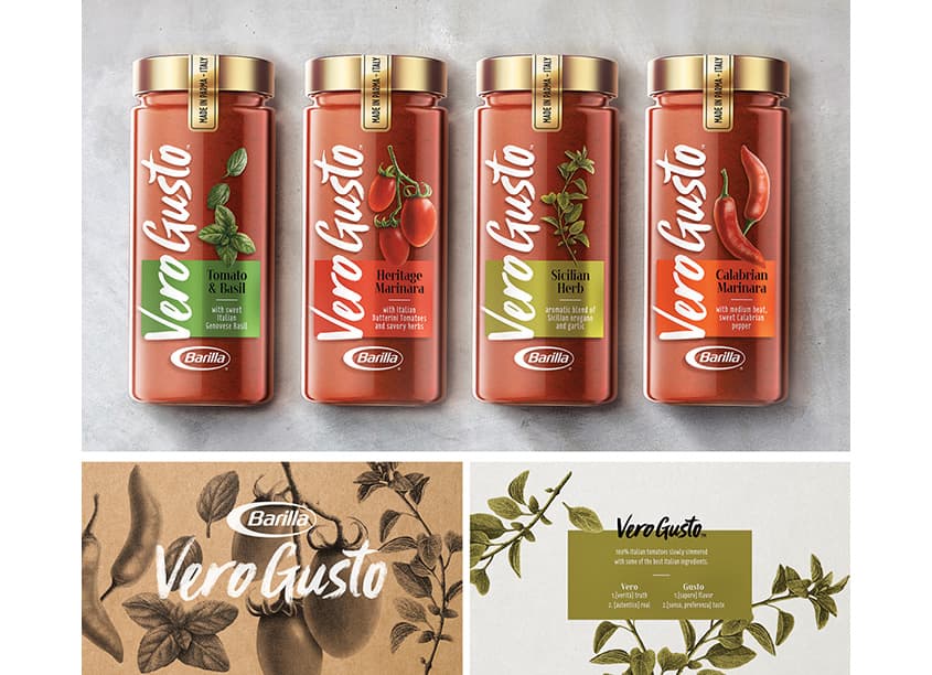 Vero Gusto Sauce by Barilla Package Design — Food & Beverage design — by FutureBrand — 2020 GDUSA award winner