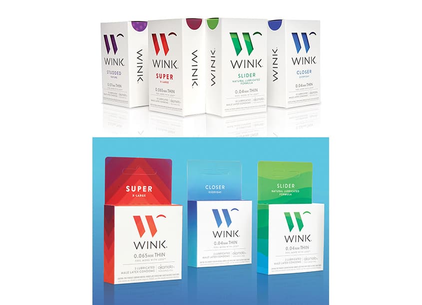 WINK Condoms Packaging — Health & Wellness design — by Little Big Brands — 2020 GDUSA award winner