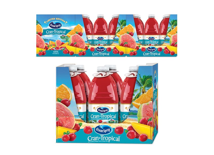 Cran•Tropical Club Tray — Food & Beverage design — by Stapley Hildebrand — 2020 GDUSA award winner
