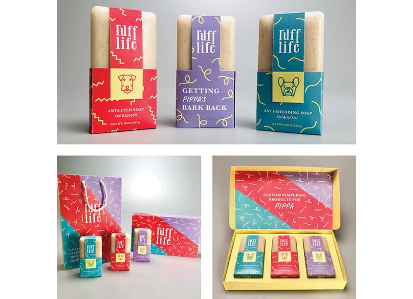 Ruff Life Dog Soap Packaging