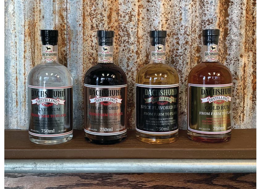 Dachshund Distilling Rum Product Line
