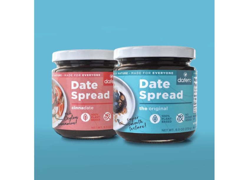 Dafero Date Spreads Branding and Packaging Design — Food & Beverage design — by Benitez Design — 2021 GDUSA award winner