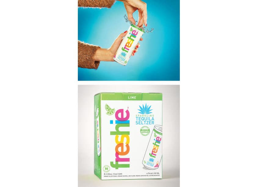Freshie Canned Tequila Seltzer — Wine, Beer, Liquor & Spirits design — by Affinity Creative Group — 2021 GDUSA award winner