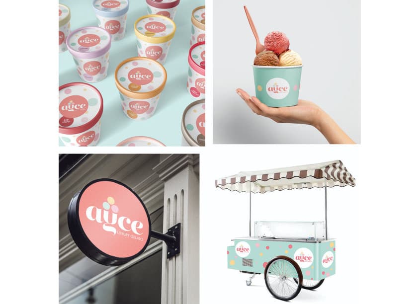 Ayce Gelato Branding and Identity — Branding + Identity Programs design — by Judy Olsen Design — 2021 GDUSA award winner