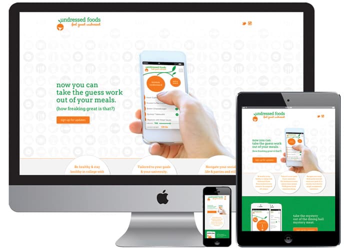 Undressed Foods Mobile Web Application