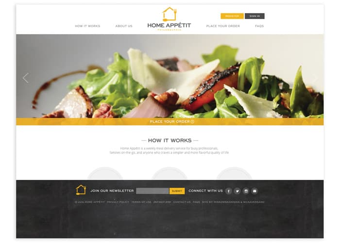 Home Appétit Philadelphia Website Design