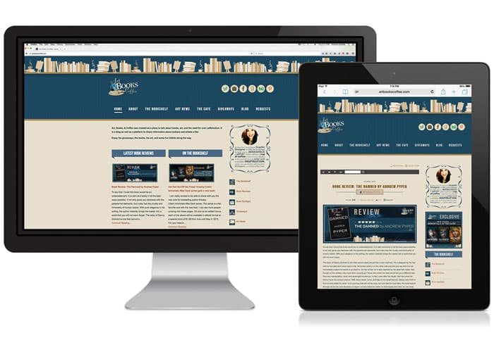Art, Books & Coffee Website and Blog