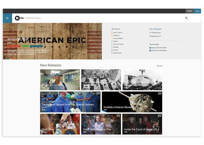 PBS International Website Design