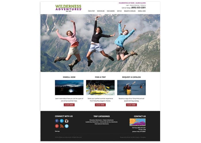 Wilderness Adventures Website
