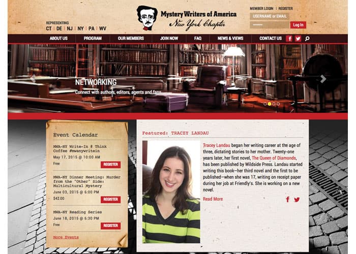 Mystery Writers of America - New York Chapter Website