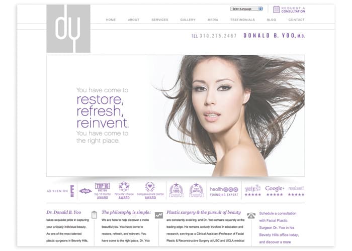 Donald B. Yoo, M.D. Website