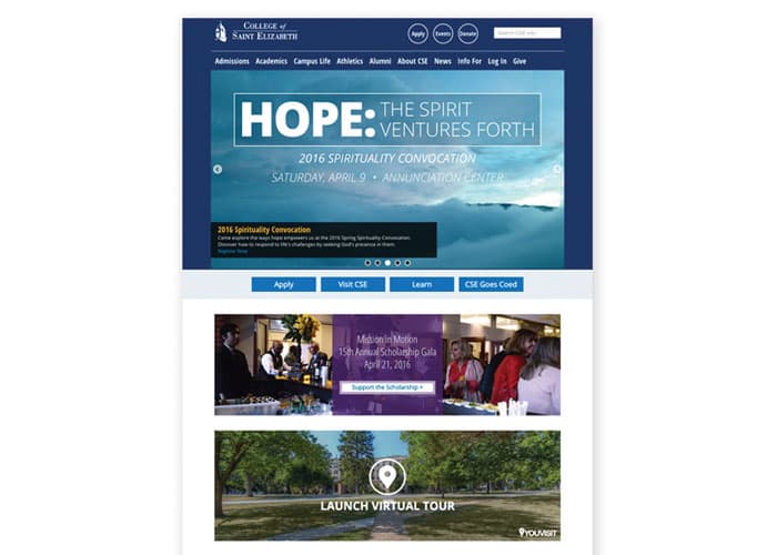 College of Saint Elizabeth Site Redesign