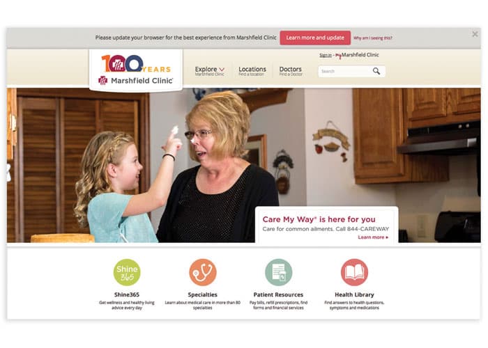 Marshfield Clinic Website