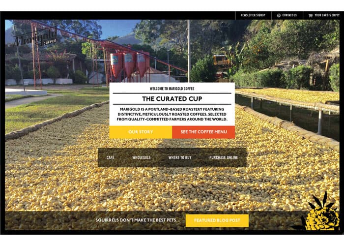 Marigold Coffee E-Commerce Website