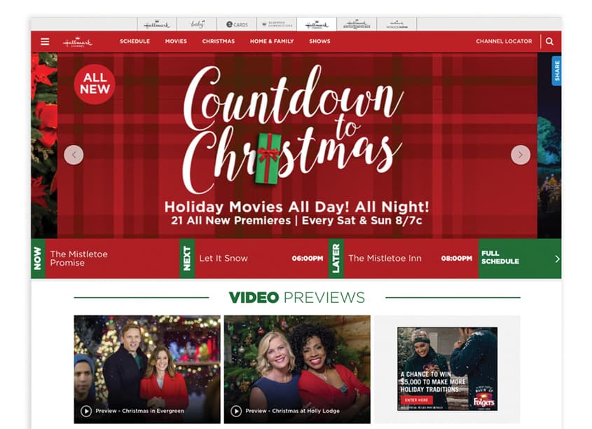 Hallmark Channel’s Countdown to Christmas