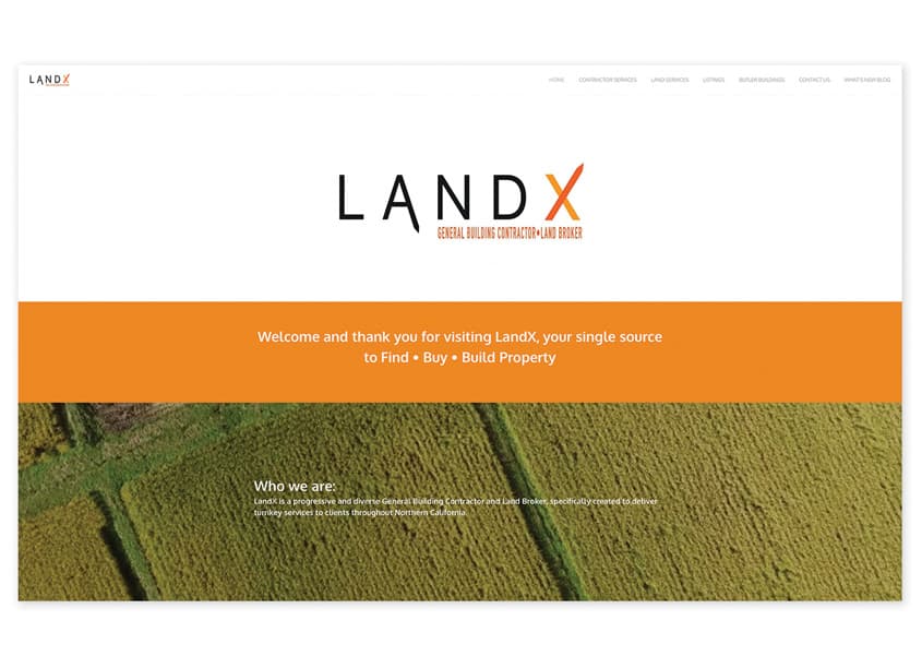 LandX Inc. Website — Website & UX/UI Design — by MiDesign & Marketing Consultancy — 2018 GDUSA award winner