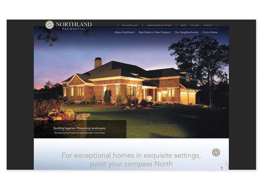 Northland Residential Custom Designed Website — Website & UX/UI Design — by Design Principles, Inc. — 2018 GDUSA award winner