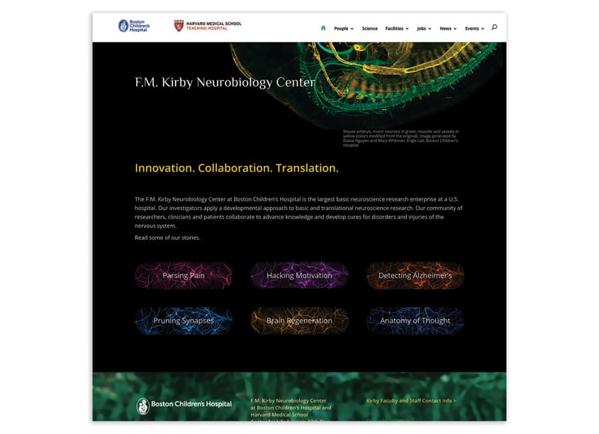 FM Kirby Neurobiology Center Website