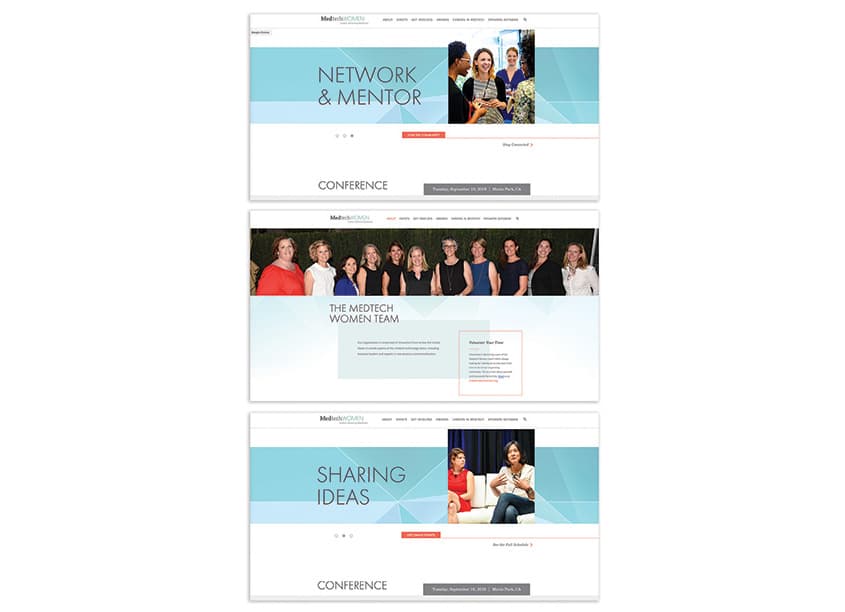 MedTech Women Website — Website & UX/UI Design — by Schipper Design — 2020 GDUSA award winner