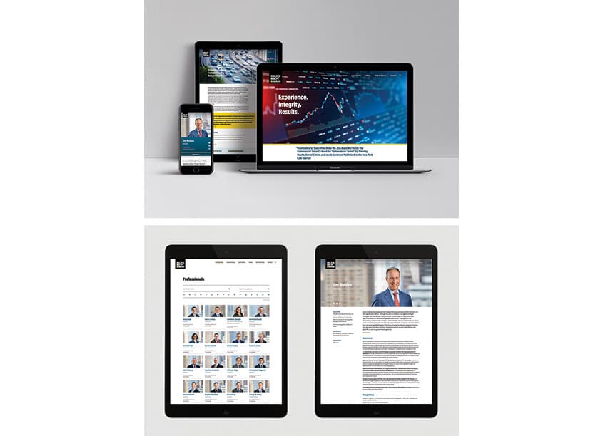 Walden Macht & Haran Website — Website & UX/UI Design — by Decker Design — 2020 GDUSA award winner