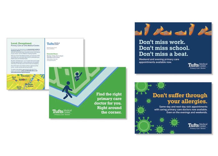 Tufts Medical Center Primary Care Direct Mail Postcards