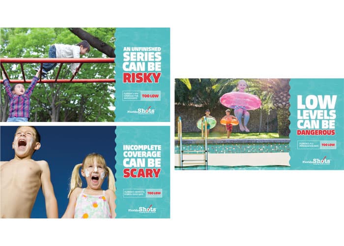 Florida SHOTS Immunization Levels Postcard Series
