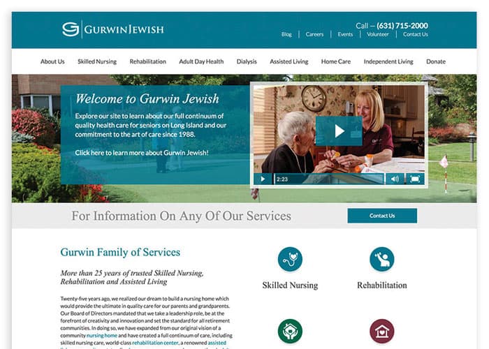 Gurwin Jewish Website Design