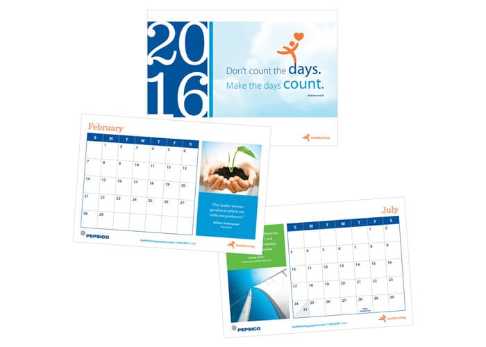 2016 Healthy Living Calendar
