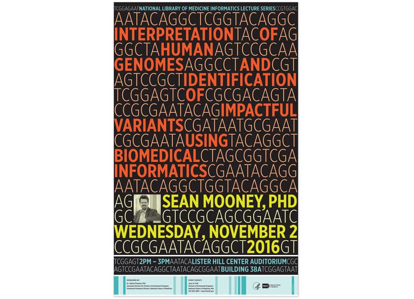 NIH Human Genomes Poster — Posters design — by NIH Medical Arts Branch — 2017 GDUSA award winner
