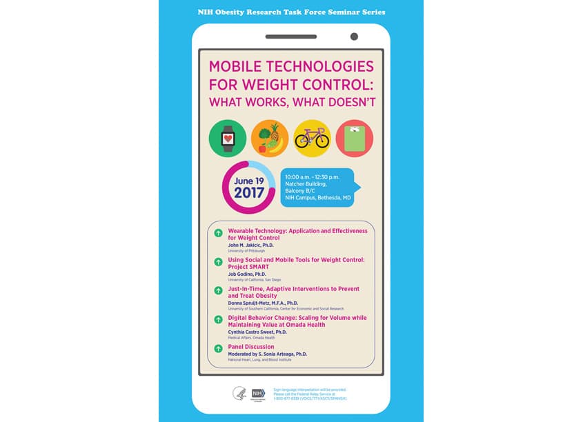 Mobile Technologies & Weight Control Seminar Poster