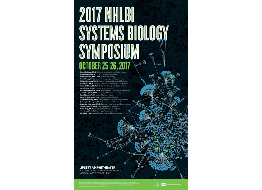 NHLBI Systems Biology Symposium — COVID Communications design — by NIH Medical Arts Branch — 2017 GDUSA award winner