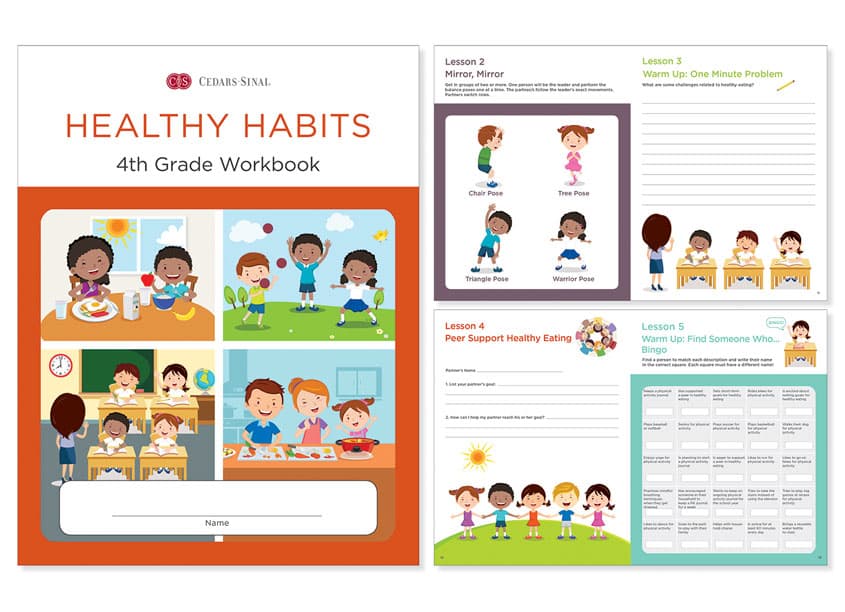 Healthy Habits 4th Grade Workbook — Education Resources design — by Ginevra Design — 2017 GDUSA award winner