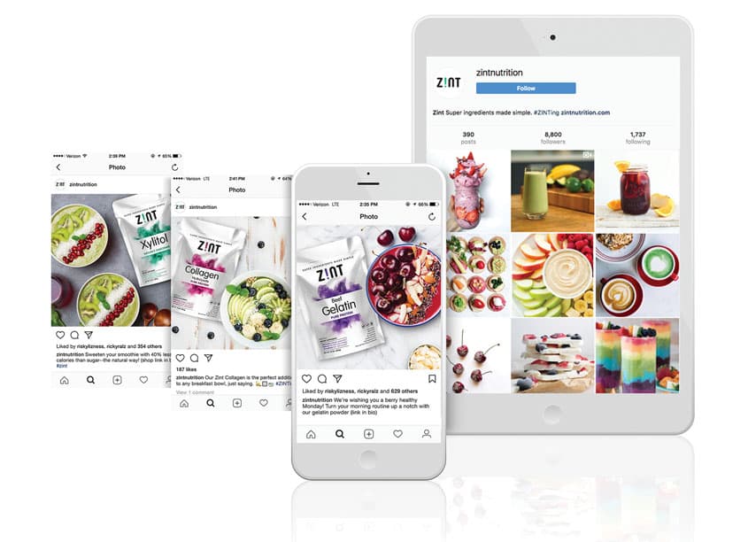 Zint Nutrition Social Media Advertising — Digital Ads/Banners design — by QNY Creative — 2017 GDUSA award winner