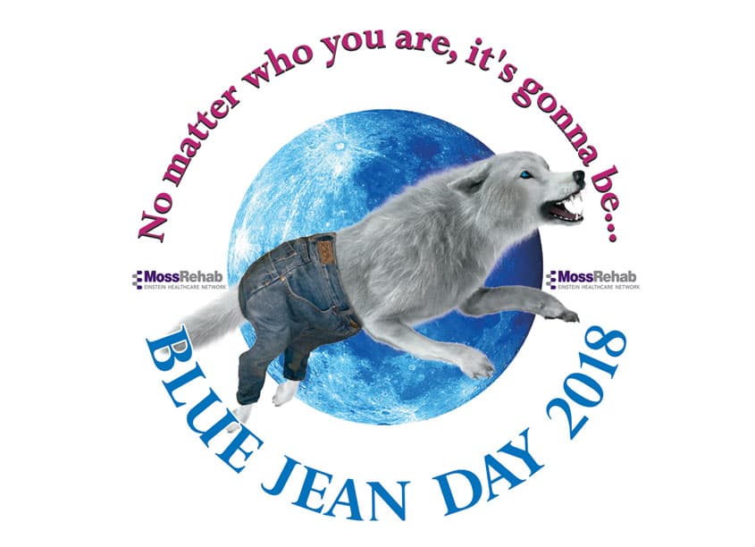 BlueJean Day Fundraiser Button — Promotions + Gifts design — by Ron Kalstein / RKDK Design — 2018 GDUSA award winner