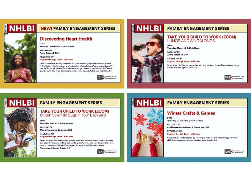 Brand Standards & Family Engagement Series Collateral — Health & Wellness design — by National Institutes of Health (NIH) Medical Arts Branch — 2021 GDUSA award winner