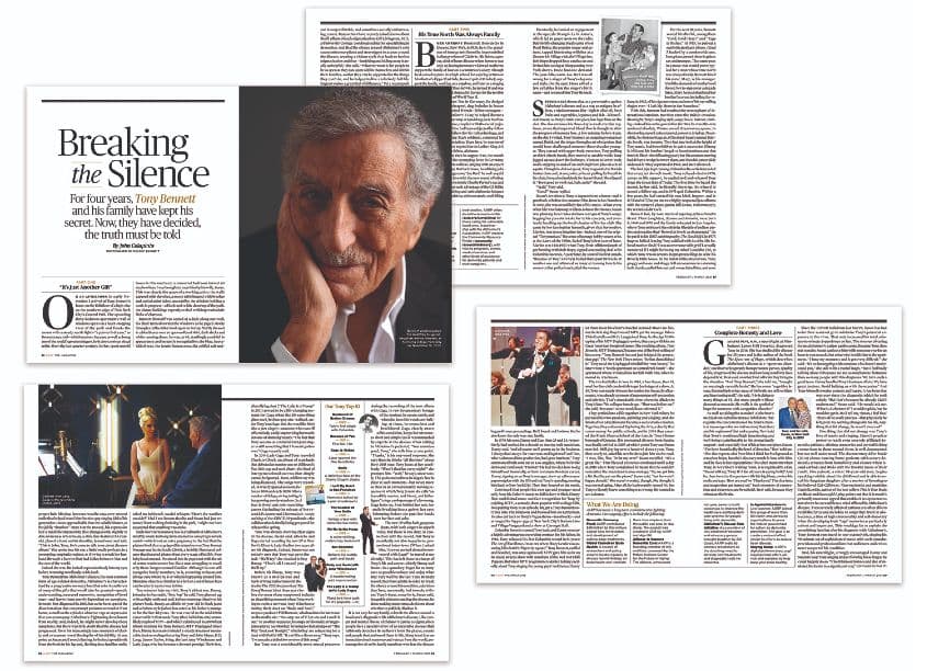 Tony Bennett: Breaking the Silence — Health & Wellness design — by AARP Publications — 2021 GDUSA award winner